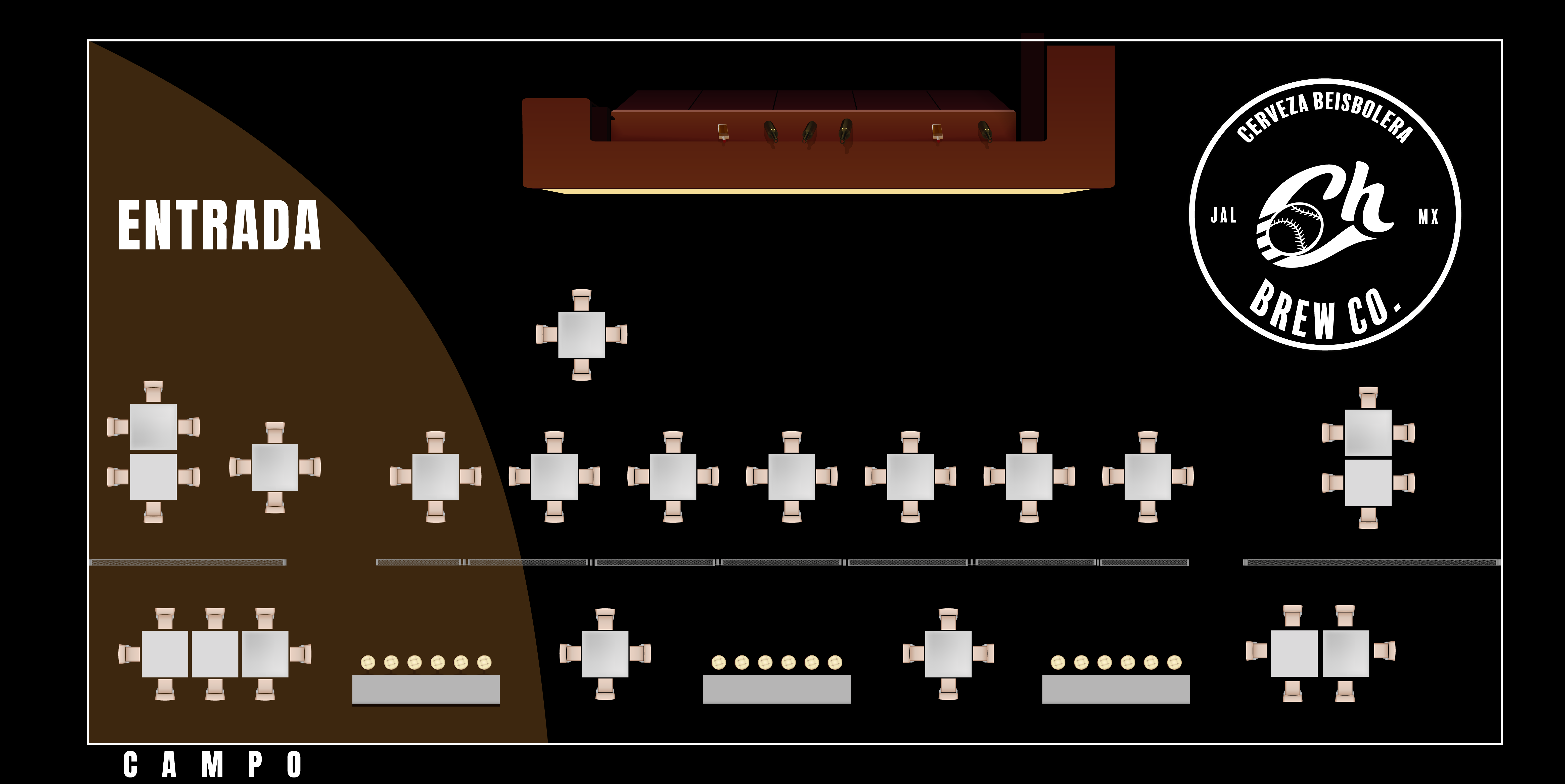Mapa de Charros Brew Bar